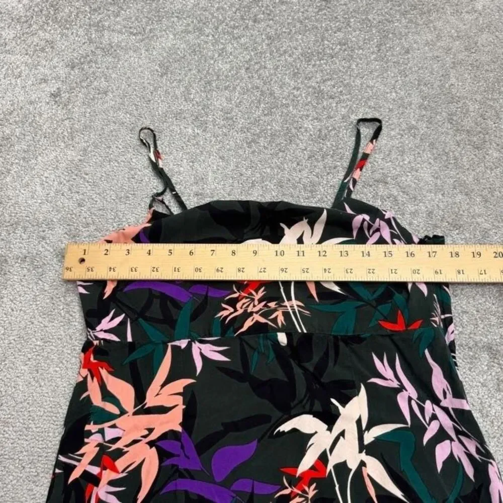 Obey Worldwide Botanical Leaf Print Mini Dress Womens Medium Multi Floral Boho